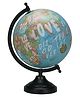 Globeskart Designer Medium Size English Graffiti Globe - Blue