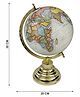 Globeskart Designer Globw with Antique Brass Finish Stand - Off White