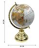 Globeskart Designer Globe with Brass Finish Stand - Off White