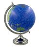 Globeskart Globe with Chrome Base and Arc - Navy Blue