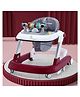 R for Rabbit Little Feet walker baby Anti Fall Convertible Push Walker for 6-8 Months kids with Adjustable Speed Wheels, 2 Levels Height Adjustment Detachable Toy Bar With Music -Light (Red)
