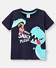 Simply Cotton Sinker Half sleeves T- Shirt Dino Print - Navy Blue