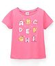 Simply Cotton Sinker Half Sleeves Top Alphabet Print - Pink