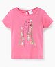 Simply Cotton Sinker Half Sleeves Top Dino Print - Pink