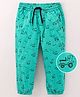 Simply Premium Cotton Full Length Lounge Pant Tractor Print - Green