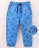 Simply Premium Cotton Full Length Jogger Tractor Print - Blue