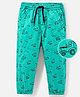 Simply Premium Cotton Full Length Lounge Pant Tractor Print - Green