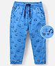 Simply Premium Cotton Full Length Lounge Pant Tractor Print - Blue