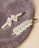 Jewelz Pearl Worked Hair Pins Pack Of 2 - Cream Colour