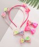 Babyhug Hair Bands and Bow Clips Set of 6 - Multicolour
