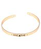 Arendelle Breathe Engraved Karma Kada Bracelet - Golden