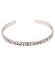 Arendelle Look How They Shine For You Text Engraved Kada Bracelet - Silver