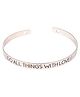Arendelle Do All Things With Love Text Engraved Kada Bracelet - Silver