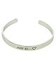 Arendelle Just Be  Text With Heart Engraved Kada Bracelet - Silver