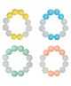 Arendelle Set Of 4 Bead Embellished Bracelets - Yellow Blue Orange & Green