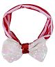 Arendelle Christmas Theme Plaid Hairband With Sequin Embelishment - Red