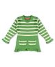 KNITCO Full Sleeves Striped Pocket Detail Sweater - Green