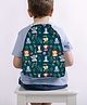 Baby of Mine Jungle Animal Print Waterproof Drawstring Bag Green - Height 16 Inch