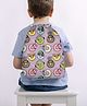 Baby of Mine Funky Donut Print Waterproof Drawstring Multipurpose Bag Purple - Height 16 Inches