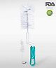 Babyhug 2-in-1 Rotating Bottle & Nipple Cleaning Brush with Soft Bristles  Green | BPA Free | Easy Grip | 360° Cleaning Tool | Easy to Clean Bottles | Silicone Bristles | Anti Slip Handle