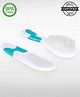 Babyhug Soft Grip Baby Hair Brush and Comb Set for Newborns & Toddlers Blue  | Gentle Scalp Care | Environment Friendly | BPA Free | Round Tip | Soft | Massage| Stimulation