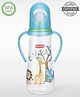 Babyhug Bubble Anti-Colic Feeding Bottle with Dual Handles - Blue & White, 250 ml | Sterilizable | BPA-Free | Bottle for Babies | Newborns | Toddlers