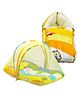 LuvLap Cotton Baby Mattress with Mosquito Net and 3-in-1 Sleeping Bag, Day Bed & Carry Nest Combo, Comfortable Bedding, Cars Print Design, Size 78x45x40 cm  Yellow