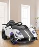Babyhug Battery Operated Ride On Car with Music & Lights - White & Black