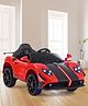 Babyhug Battery Operated Ride On Car with Music & Lights - Red| Openable Doors| Wide Comfortable Seat| Pre-loaded Music with USB & AUX| Easy to Assemble| Easy to Operate| Forward & Reverse Drive| Rechargeable Battery