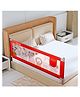LuvLap Comfy Baby Bed Rail Guard, 6ft x 2.3ft, Portable Bed Fence, Adjustable Height, Single Side Bed Rail for Baby, Printed Red, 180cm x 72cm