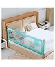 LuvLap Comfy Baby Bed Rail Guard, 6ft x 2.3ft, Portable Bed Fence, Adjustable Height, Single Side Bed Rail for Baby, Printed Green, 180cm x 72cm