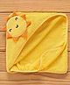 Babyhug  Woven Terry Hooded Towel Sun Embroidery - Yellow