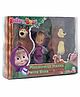 Masha and The Bear Collectables Figurines Purple  Brown - Height  12 & 16 cm