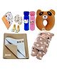 BRANDONN New Born Baby Gift Set Combo Pack for Baby Boys and Baby Girls Pack of 8 - Multicolour