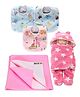 BRANDONN New Born Baby Gift Set Combo Pack for Baby Boys and Baby Girls Pack of 5 - Multicolour