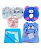 BRANDONN New Born Baby Gift Set Combo Pack for Baby Boys and Baby Girls Pack of 6 Pcs - Multicolour