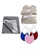 BRANDONN New Born Baby Gift Set Combo Pack for Baby Boys and Baby Girls Pack of 5 Pcs - Multicolour