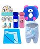 BRANDONN New Born Baby Gift Set Combo Pack for Baby Boys and Baby Girls Pack of 8 - Multicolour