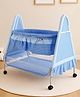 Babyhug Angel Dreams Cradle With Storage Basket & Mosquito Net - Blue