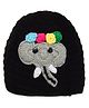MayRa Knits Hand Knitted Cap - Black