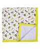 My Milestones Muslin Blanket 4 Layered (Size 43x43 Inches) Zoo Print - Yellow