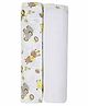 My Milestones 3 in 1 Muslin Swaddle Wrapper Pack of 2 (Size 41x41 Inches) Zoo Print - Yellow & White