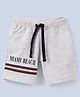 Lazy Bones Cotton Knee Length Shorts Text Print - Grey