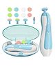 ADKD Baby Nail File Electric Trimmer With 6 Grinding Heads - Blue