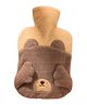 FunBlast Bear Design Hot Water Bag with Soft Cover 1000 ml - Brown