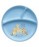 Stephen Joseph Silicone Baby Sectioned Plate Zoo Print - Dark Gray