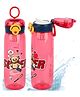 Fiddlerz Anti-Leak Non-Toxic & BPA Free Water Bottle with Stainer & Lock Red - 600 ml