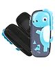 Fiddlerz Pencil Case Dinosaur Hardtop with Multiple Compartments Pouch - Blue