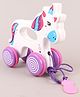 Ratnas Sparky The Unicorn Pull Along Toy - White