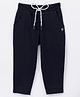 Sundae Kids Cotton Capri Length Leggings Solid Color - Navy Blue